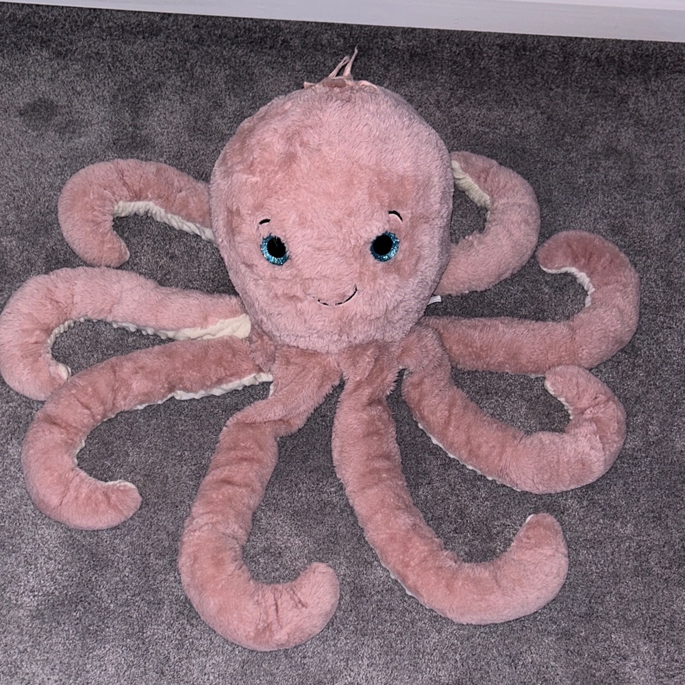 Jumbo Pink Plush Octopus Toy